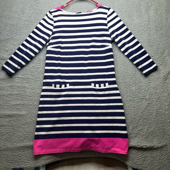 Lily Pulitzer nautical stripe navy pink dress size medium - Picture 2 of 10